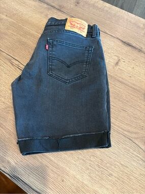 Levi black denim shorts